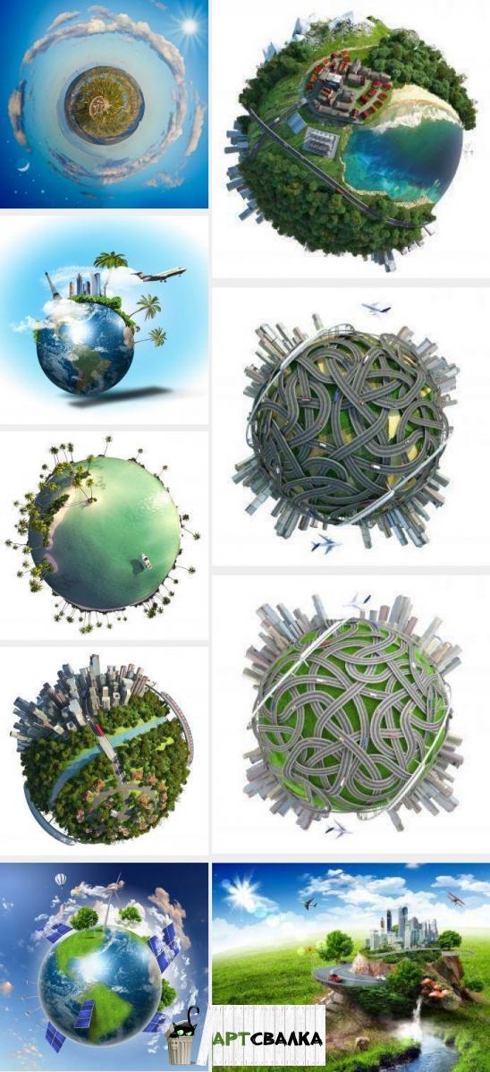 Миниатюрные модельки планеты Земля. Часть 1 | Miniature model of planet Earth. Part 1